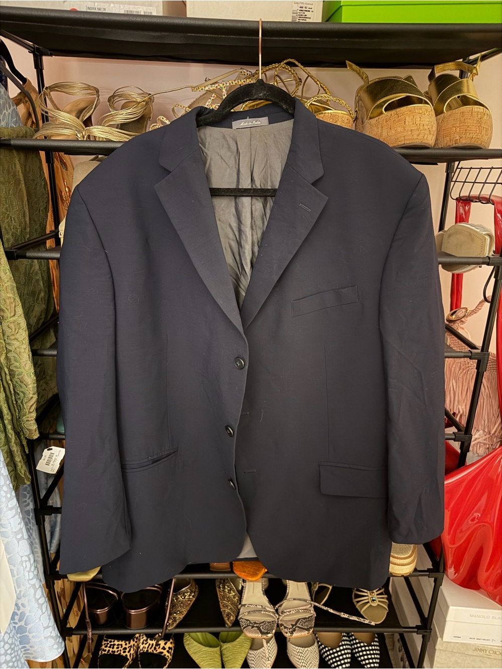 Oscar de la Renta Navy Sport Coat - Notch Lapel